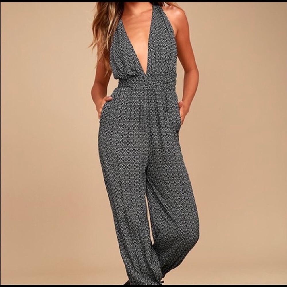 EUC Lulu’s Take a Trip Halter Jumpsuit